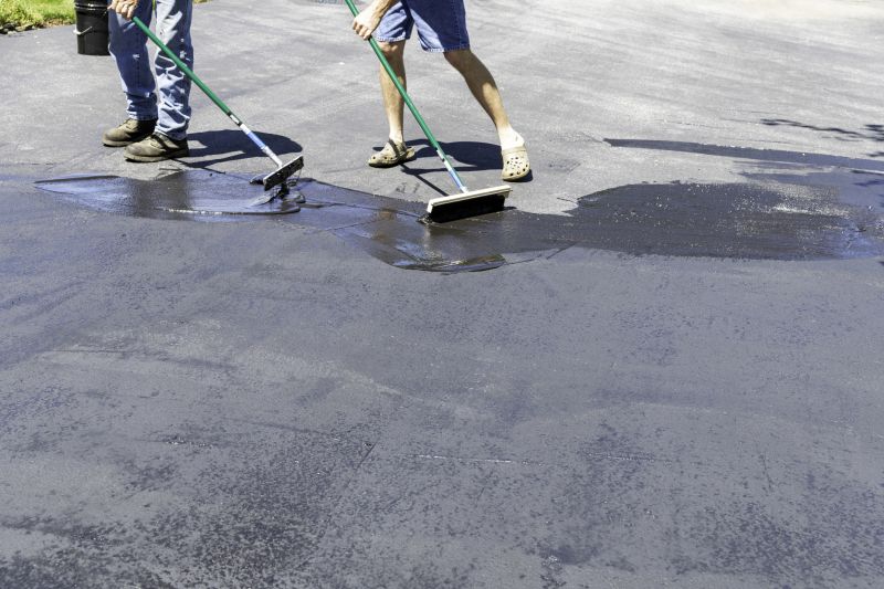 Sealing Application on Driveway
